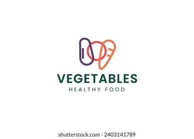 vegetable logo vector icon illustration