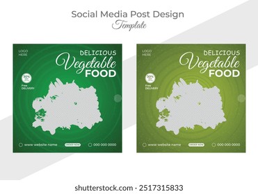 Amante de las verduras día de la comida social media post design