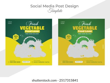 Amante de las verduras comida verde día mundial redes sociales post diseño Plantilla