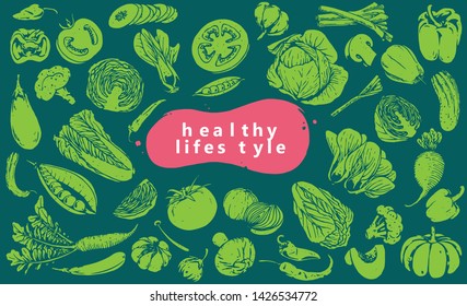 vegetable menu set for healthy lifestyle