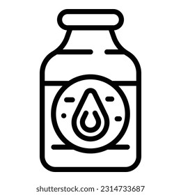 Vegetable milk bottle icon outline vector. Soy drink. Soya food
