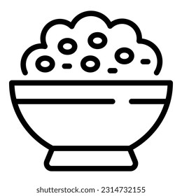 Vegetable milk cereal icon outline vector. Vegan food. Almond soy
