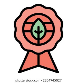 Vegetable milk emblem icon outline vector. Vegan drink. Food oat color flat