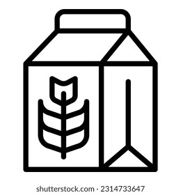 Vegetable milk pack icon outline vector. Vegan drink. Soya food