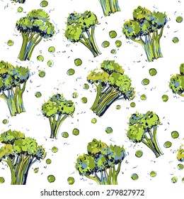 Vegetable mix - vector seamless pattern
