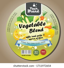 vegetable mixed label sticker packaging template vector download