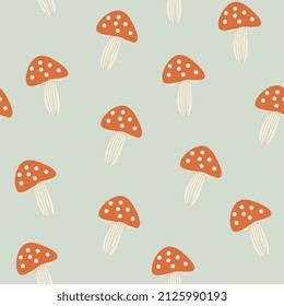 VEGETABLE MUSHROOM SEAMLESS PATTERN FOR CLOTHS AND TEXTILE AND CAN BE USE IN ANY KIDS WEAR FIELDS VECTOR