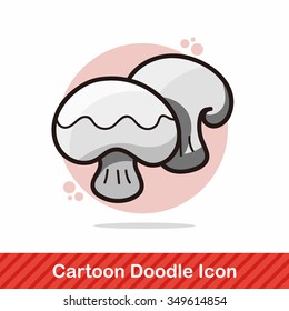 vegetable Mushrooms color doodle