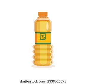 Vegetable oil assorted bottles set. a bottle of oil vector flat design art style illustration. isolated on white background.