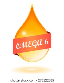 Vegetable Oil Drop And Omega 6 Icon