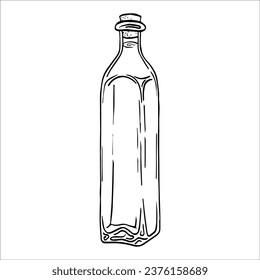 Vegetable oil, olive, sunflower, whey. Vector, graphics. Food and cuisine, natural cosmetics. Cooking food or natural cosmetics. Design for product packaging, menu.