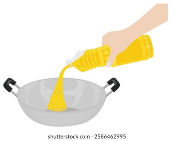 vegetable oil on a white background.