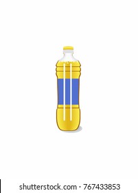 Vegetable oil on white background