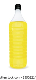 Vegetable oil in a plastic bottle. Vector illustration