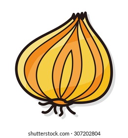 vegetable Onion color doodle