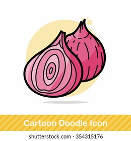 vegetable Onion color doodle