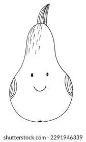 Vegetable outline illustration vector image. 
Hand drawn vegetable image artwork. 
Simple cute original logo of a monochrome vegetable.
Hand drawn vector illustration for posters, cards, t-shirts.