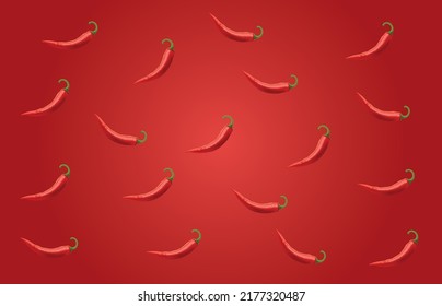 vegetable pattern background vector red
