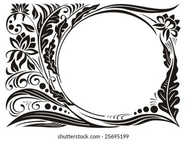 Vegetable pattern with frame for any image.
