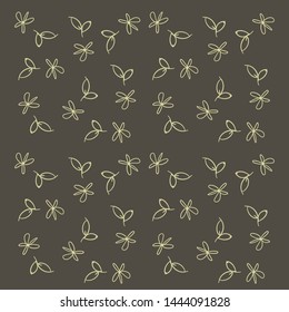 Vegetable pattern, nature. Green color range. Vector graphics.