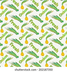 Vegetable pattern with onions