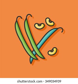 vegetable pea vector icon