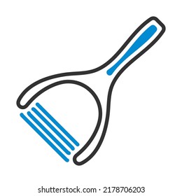 Vegetable Peeler Icon. Editable Bold Outline With Color Fill Design. Vector Illustration.