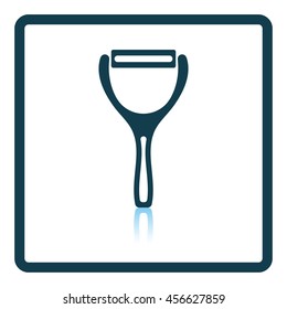 Vegetable peeler icon. Shadow reflection design. Vector illustration.