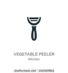 Vegetable peeler icon vector. Trendy flat vegetable peeler icon from kitchen collection isolated on white background. Vector illustration can be used for web and mobile graphic design, logo, eps10