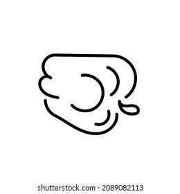 Vegetable, Pepper Monochrome Black Pictogram Isolated on White Background.