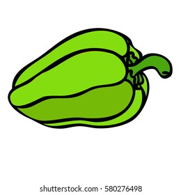 Vegetable. Pepper. Vector graphic art. Design for banner, poster, card, cover, invitation, placard, brochure. Food.
