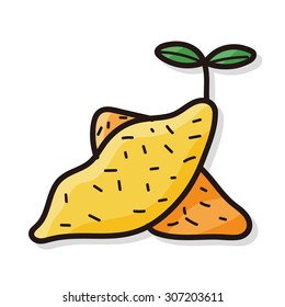 vegetable Potato color doodle