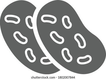 Vegetable, potato icon, gray version