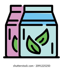 Vegetable product icon. Outline vegetable product vector icon color flat isolated