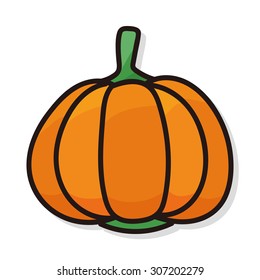 vegetable Pumpkin color doodle