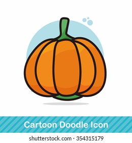 vegetable Pumpkin color doodle