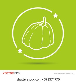 vegetable Pumpkin color doodle