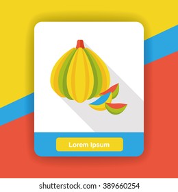 vegetable pumpkin flat icon