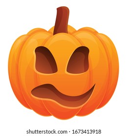 Vegetable pumpkin icon. Cartoon of vegetable pumpkin vector icon for web design isolated on white background