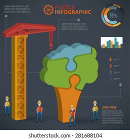Vegetable puzzle design,info graphic design,clean vector