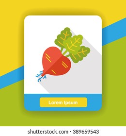 vegetable radish flat icon