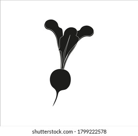 vegetable radish, illustration for web and mobile design.