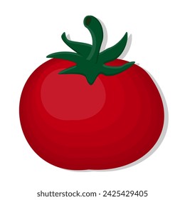 Ilustración de dibujos animados de tomate rojo vegetal