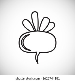 Vegetable related icon on background for graphic and web design. Creative illustration concept symbol for web or mobile app.