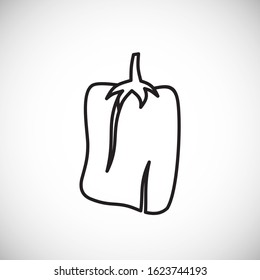 Vegetable related icon on background for graphic and web design. Creative illustration concept symbol for web or mobile app.
