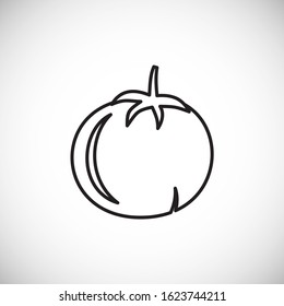 Vegetable related icon on background for graphic and web design. Creative illustration concept symbol for web or mobile app.