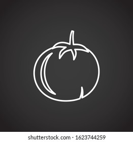 Vegetable related icon on background for graphic and web design. Creative illustration concept symbol for web or mobile app.