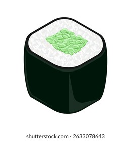 vegetable roll sushi isometric illustration