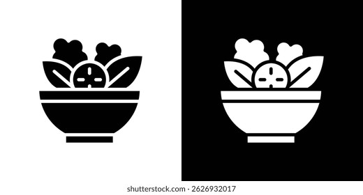 Gemüsesalat-Mehl-Icon-Konzept, Vektorgrafik