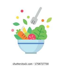 Vegetable Salad Meal Symbol Icon